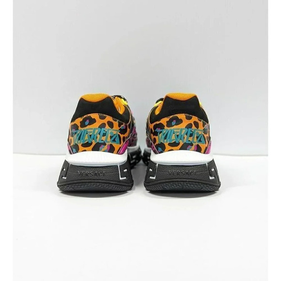 Versace Men\'s Trigreca Multicolor Leopard Printed Low Top Sneakers Size 42.5 EU main image 5